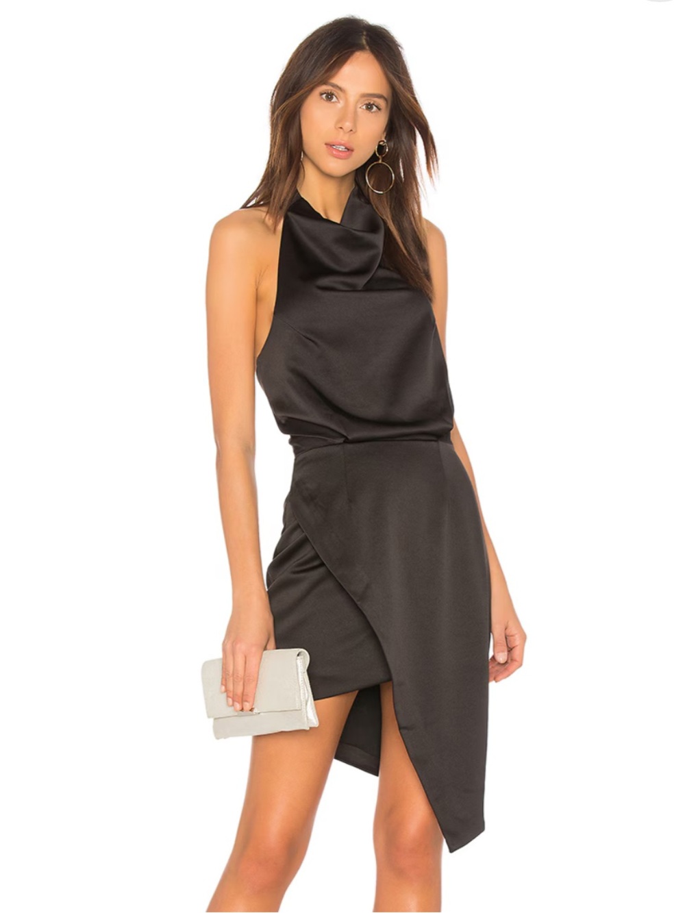 Elliatt Revolve Black Camo Halter Dress